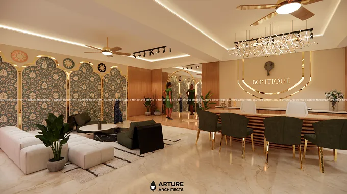 Sculptural Lighting Detail